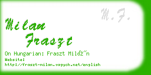 milan fraszt business card